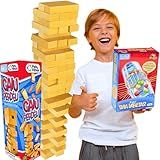 Kit Jogos Infantil Educativos Pedagogicos Jogo De Tabuleiro Caiu Perdeu Torre De Blocos Madeira Mdf Presente Brinquedo Criança 5 Anos Menino Menina Tira Vareta Tubo Pega Varetas Art Brink