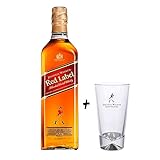 Kit Johnnie Walker Red Label Whisky 1l + Copo De Vidro