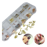 Kit Joias Engrenagem Decoração De Unhas Manicure Cor Dourado