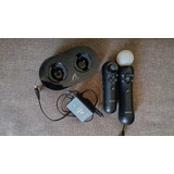 Kit Joystick Playstation Move ps3 Pistola Carregador