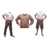 Kit Jumbo Cdp Calça Bermuda Sarja Blusa Moletom Flanelada