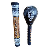 Kit Karawara Black 32cm Pau De Chuva Maracá Indígena