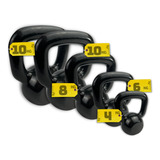 Kit Kettlebell 4 6 8 10 10 Kg Emborrachado peso Total 38 Kg