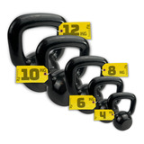 Kit Kettlebell 4 6 8 10 12 Kg Emborrachados total 40kg