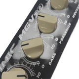 Kit Knob Estilo Fulltone Estriado Creme 5 Pçs