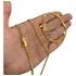 Kit Lacraia Cordão + Pulseira Masculina Banhado + Envio 24h