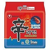 Kit Lamen Shin Ramyun Picante Sabor Camarão Nongshim 120g 5 Pacotes