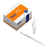 Kit Lâmina De Bisturi N 24 100 Unid Cabo N 4 Aço Inox