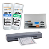 Kit Laminadora Aurora A3 02 Bopp A4 Brilho E Fosco 110v