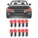 Kit Lâmpada De Led Pingo 69 Universal Carro Caminhonete Luz Vermelha Jogo 10 Peças