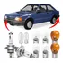 Kit Lampada Farol Lanterna Escort 1987 88 A 1992 Comum Jogo