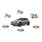 Kit Lampada Led Fiat Bravo Teto Placa Ré Farolete Pingo T10