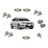 Kit Lampada Led Ford Focus 2009 A 2011 Pingo Teto Ré Placa 