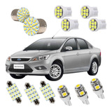 Kit Lampada Led Ford Focus Sedan Luz Pingo Teto Placa Ré