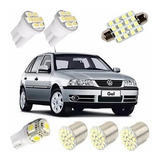Kit Lâmpada Led Gol G3 Luz Pingo Teto Placa Ré Xenon Torpedo