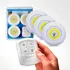 Kit Lampada Luminaria Adesivo Sem Fio Controle Remoto 3 Led Cor Branco