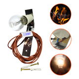 Kit Lâmpada Para Churrasqueira Com Suporte  Soquete E Fio 127v