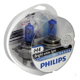 Kit Lâmpada Philips Crystal Vision Ultra H4 Luz Branca