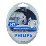 Kit Lâmpada Super Branca Philips H7