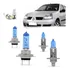 Kit Lampadas Clio 2003 2004 2005 2006 2007 2008 2009 2010 2011 2012 Super Brancas Farol Duplo H7 H1 55w Techone 8500k