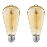 Kit Lâmpadas Filamento Led 4w 2300k Vintage Retrô Decorativa