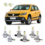 Kit Lâmpadas Gol G5 Rallye Super Led Hd 6000k 7200 Lumens C6