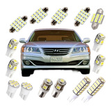 Kit Lâmpadas Led Azera 2010 2011 Pingo Teto Placa Ré Xenon