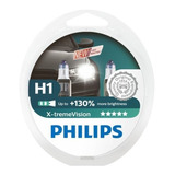 Kit Lâmpadas Philips H1 55w Xtreme Vision 130 Luz 3500k