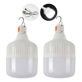 Kit Lâmpadas Portátil Recarregável 50w Camping Emergência