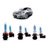 Kit Lampadas Super Branca Farol Milha Honda New Civic