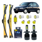 Kit Lâmpadas Super Led Farol Automotivo Par Palheta Celta