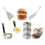 Kit Lanche Espátulas 3 Abafador 1 Modelador Forma De Ovo