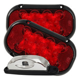 Kit Lanterna Carretinha Reboque Led 2un 1un Luz De Placa