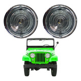 Kit Lanterna Dianteira Jeep Ford Willys Lente Vidro Grande