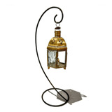 Kit Lanterna Marroquina Decorativa Luminária Suporte Ferro