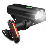 Kit Lanterna Para Bike Farol R400 Sinalizador Traseiro L500