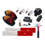 Kit Lanterna Reboque Carretinha Lanterna Chicote Tomada Cabo