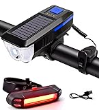 Kit Lanterna Solar P Bike Bicicleta Com Buzina Potente Recarregável 3 Modos De Luz Sinalizador Traseiro Recarregável USB Para Bicicleta ANÚNCIO EXCLUSIVO ROCCAMARE
