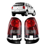 Kit Lanterna Traseira Moldura Gol G4 2006 2007 Á 2014 Fume