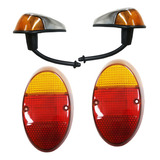 Kit Lanternas Lentes Fusca 1200 1300 Dianteira Traseira