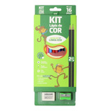 Kit Lapis De Cor 12 Cores 2 Lapis Borracha Apontador Leo leo