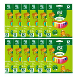 Kit Lapis De Cor Mini 12 Cores Leo E Leo 20 Caixas Atacado