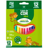 Kit Lapis De Cor Mini 12 Cores Leo E Leo 75 Caixas Atacado