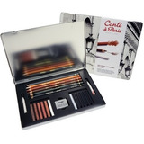 Kit Lápis E Pastel Desenho Conté Sketching Box frete barato