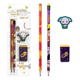 Kit Lápis Hb Com Apontador E Borracha Do Harry Potter Leo Cor Da Marcação Preto