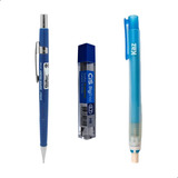 Kit Lapiseira Tecnica 0 7 Caixa Grafite Caneta Borracha
