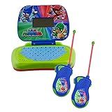 KIT Laptop PJ Masks Bilíngue Walkie Talkie PJ Masks Candide Azul