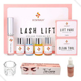 Kit Lash Lifting Com Tintura E Oxidante Permanente De Cílios