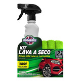 Kit Lava Auto Lavagem A Seco Rodabrill Com 3 Pano Microfibra