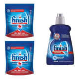 Kit Lava Louças Detergente Finish Powerball All In One Max